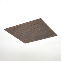 Soffione Doccia Moderno da Incasso a Soffitto Quadrato da 400 mm - Color Rame - Eris