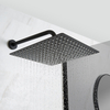 Soffione Doccia Quadrato Nero da Parete 300 x 300mm - Nox
