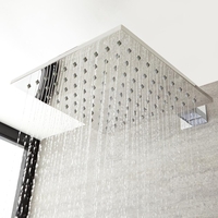 Soffione Doccia Quadrato Orientabile Ultrasottile da Parete 400 x 400mm - Arvo