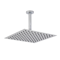 Soffione Doccia Quadrato Ultrasottile con Braccio 300 x 300mm - Arvo
