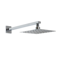 Soffione Quadrato Sottile 200 x 200mm e Braccio Doccia