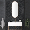 Specchio Bagno da Parete Ovale - Rame Spazzolato - 1000mm x 400mm