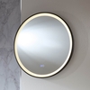 Specchio Rotondo Nero con Illuminazione a LED - 600mm