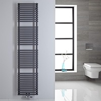 Termoarredo Scaldasalviette Interasse 50mm Attacchi Centrali 5cm Antracite 1800mm x 400mm 454 Watt Tubi Diritti