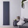 Termosifone Verticale Antracite di Design in Alluminio - 2004W - 1800 x 470mm - Revive Air