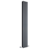 Termosifone Verticale di Design Antracite - 1780 x 280mm - 1079W - Rombo