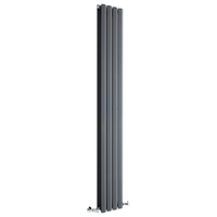 Termosifone Verticale di Design Antracite - 1780 x 280mm - 1079W - Rombo