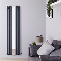 Termosifone Verticale di Design Antracite con Specchio - 1030W - 1800 x 499mm - Revive
