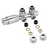 Valvole a Squadra Termostatiche per Radiatori 3/4” con Adattatori Ø12mm Rame
