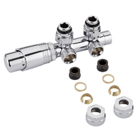 Valvole a Squadra Termostatiche per Radiatori 3/4” con Adattatori Ø14mm Rame