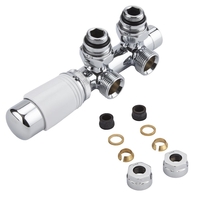 Valvole a Squadra Termostatiche per Radiatori 3/4” con Adattatori Ø14mm Rame