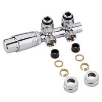 Valvole a Squadra Termostatiche per Radiatori 3/4” con Adattatori Ø15mm Rame