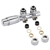 Valvole a Squadra Termostatiche per Radiatori 3/4” con Adattatori Ø16mm Rame