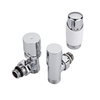 Valvole a Squadra Termostatiche per Radiatori 3/4” con Adattatori Pex Ø12mm