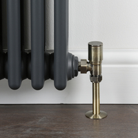 Valvole Angolari Moderne per Radiatore in Ottone Spazzolato (coppia) - Hudson Reed