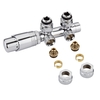 Valvole Termostatiche a Squadra Multiblock H per Radiatori 3/4” con Adattatori Ø16mm Multistrato