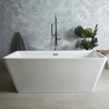 Vasca Autoportante Quadrata con Estremità Doppia - Bianca - Stile Moderno - 1500mm x 750mm - Sandford