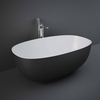 Vasca Centro Stanza Moderna - Nera - 1400mm x 753mm - Hudson Reed x RAK Cloud