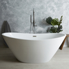 Vasca Centro Stanza Ovale con Estremità Doppia - Bianca - Stile Moderno - 1700mm x 750mm - Ashbury