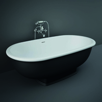 Vasca Centro Stanza Tradizionale - Nera - 1560mm x 810mm - Hudson Reed x RAK Washington
