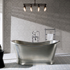 Vasca da Bagno a Doppia Estremità - Interno ed Esterno in Metallo - 1500mm x 725mm