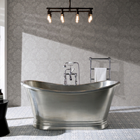 Vasca da Bagno a Doppia Estremità - Interno ed Esterno in Metallo - 1500mm x 725mm
