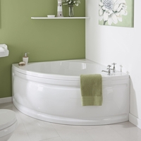 Vasca da Bagno Angolare Bianca Reversibile - 1200 x 1200 x 560mm