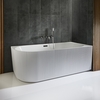 Vasca da Bagno Angolare Stile Moderno Design Scanalato - Versione Destra - 1700mm x 800mm