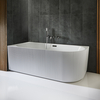 Vasca da Bagno Angolare Stile Moderno Design Scanalato - Versione Sinistra - 1700mm x 800mm