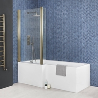 Vasca da Bagno Asimmetrica Bianca a Destra 1700 x 850mm con Scelta di Pareti e Pannelli - Sandford