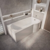 Vasca da Bagno Asimmetrica Bianca a Destra con Scelta di Misure - Belstone