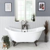 Vasca da Bagno Centro Stanza a Doppio Schienale con Piedini Bronzo Brunito 1750 x 680mm - Legend