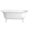 Vasca da Bagno Centro Stanza in Acrilico 1730 x 780mm con Piedini a Zampa di Leone Bianchi - Richmond
