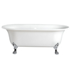 Vasca da Bagno Centro Stanza in Acrilico 1730 x 780mm con Piedini a Zampa di Leone Cromati - Richmond