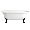 Vasca da Bagno Centro Stanza in Acrilico 1730 x 780mm con Piedini a Zampa di Leone Neri - Richmond