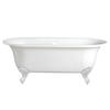Vasca da Bagno Centro Stanza in Acrilico 1730 x 780mm con Piedini Tradizionali Bianchi - Richmond