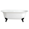 Vasca da Bagno Centro Stanza in Acrilico 1730 x 780mm con Piedini Tradizionali Neri - Richmond