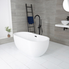 Vasca da Bagno Centro Stanza Ovale Moderna - 1800 x 750mm - Scelta di Finitura Troppopieno - Otterton