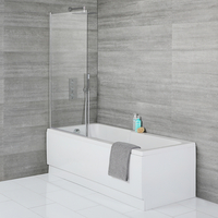 Vasca da Bagno con Parete Vasca Quadrata e Pannelli - 1700 x 750mm - Sandford