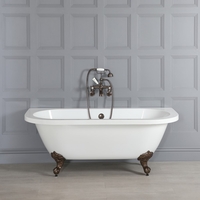 Vasca da Bagno Freestanding a Parete con Piedini Bronzo Lucidato ad Olio 1685 x 780mm - Richmond