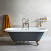 Vasca da Bagno Freestanding Grigio con Piedini Bronzo Lucidato ad Olio 1795 x 785mm - Elton