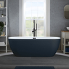 Vasca da Bagno Freestanding Moderna Ovale a Doppia Estremità -Disponibile in Diverse Finiture e Misure