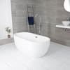 Vasca da Bagno Freestanding Ovale Bianca 1800 x 750mm - Otterton