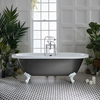 Vasca da Bagno Freestanding Tradizionale - 1780mm x 825mm - Rame Metallico - Piedini Vasca Bianchi