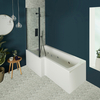 Vasca da Bagno Idromassaggio con Parete Vasca Nera - Scelta di Idrogetti,  Misure e Pannello - Sandford