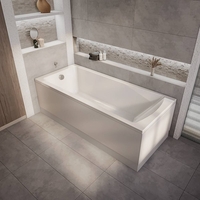 Vasca da Bagno Moderna - Rettangolare ad Estremità Singola - Scelta di Dimensioni e Pannelli Alta Qualità