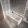 Vasca da Bagno Moderna con Doccia e Parete Doccia Cromata - Scelta di Dimensioni e Pannelli - Sandford