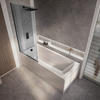 Vasca da Bagno Moderna con Doccia e Parete Doccia Fumè - Scelta di Dimensioni e Pannelli - Sandford