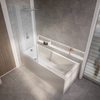 Vasca da Bagno Moderna Dritta con Sezione Doccia Quadrata - 1700 mm x 750 mm - Selezione di Pareti Doccia e Pannelli