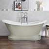 Vasca da Bagno Tradizionale a Doppia Estremità con Base - 1750 mm x 730 mm - Colore a Scelta - Ryther
